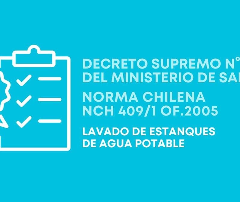 Sanitización de estanques de agua potable normativa